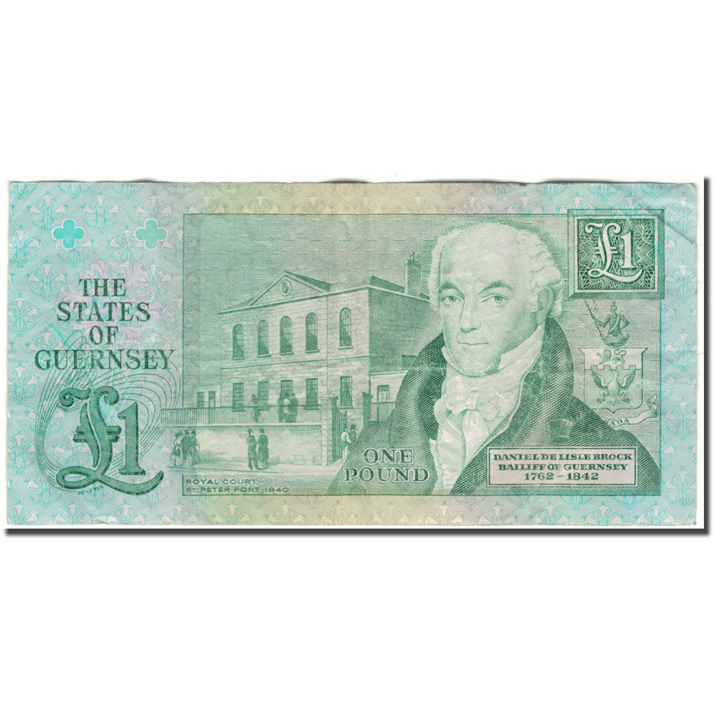 Banknote, Guernsey, 1 Pound, KM:48a, VF(30-35)