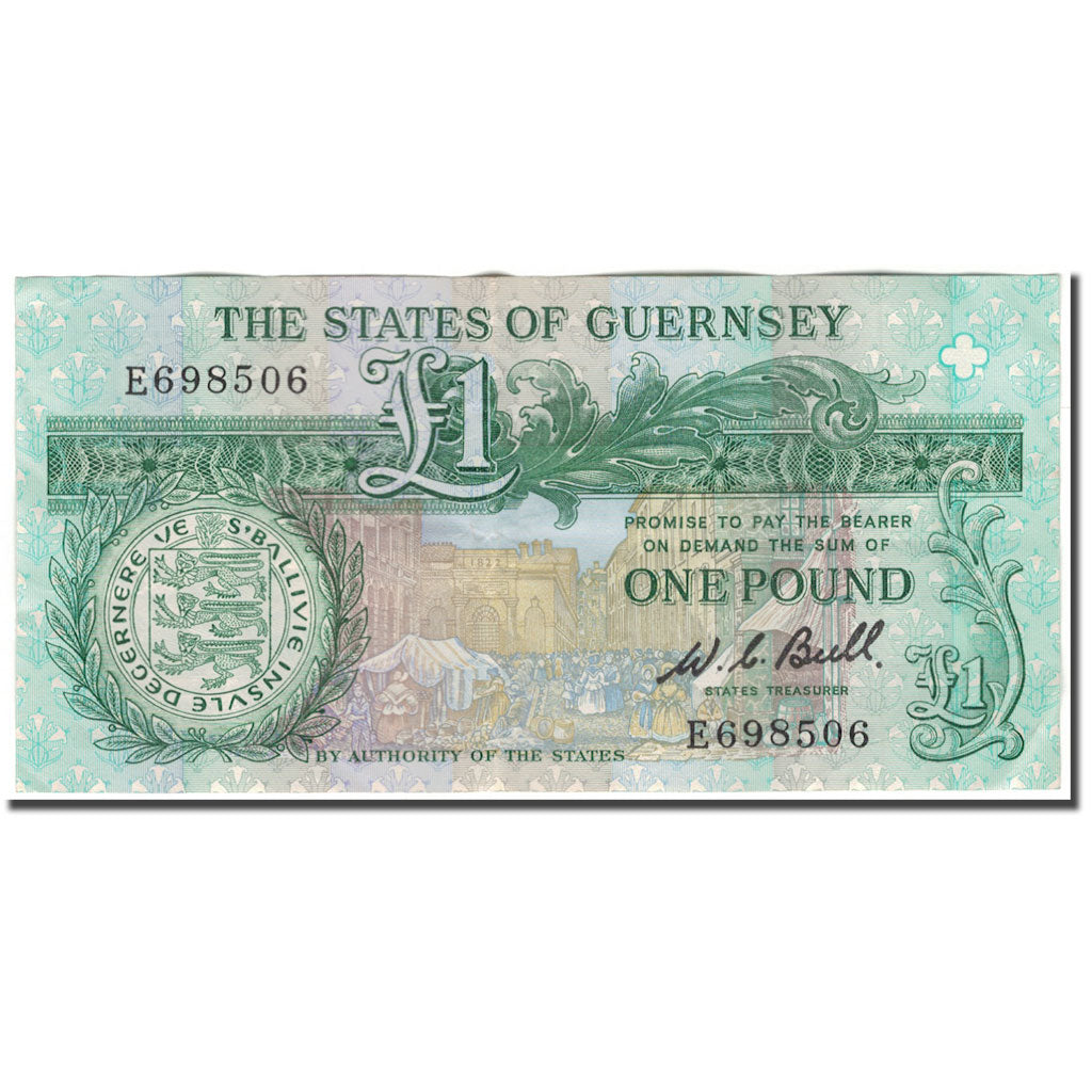 Banknot, Guernsey, 1 Pound, KM:48a, VF(30-35)