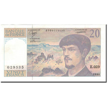 France, 20 Francs, 20 F 1980-1997 ''Debussy'', 1990, AU(55-58), Fayette:66bis.1