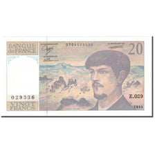 France, 20 Francs, 20 F 1980-1997 ''Debussy'', 1990, UNC(60-62)