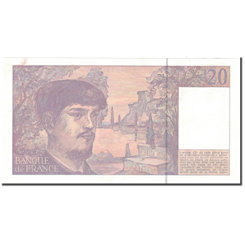 France, 20 Francs, 20 F 1980-1997 ''Debussy'', 1990, UNC(60-62)