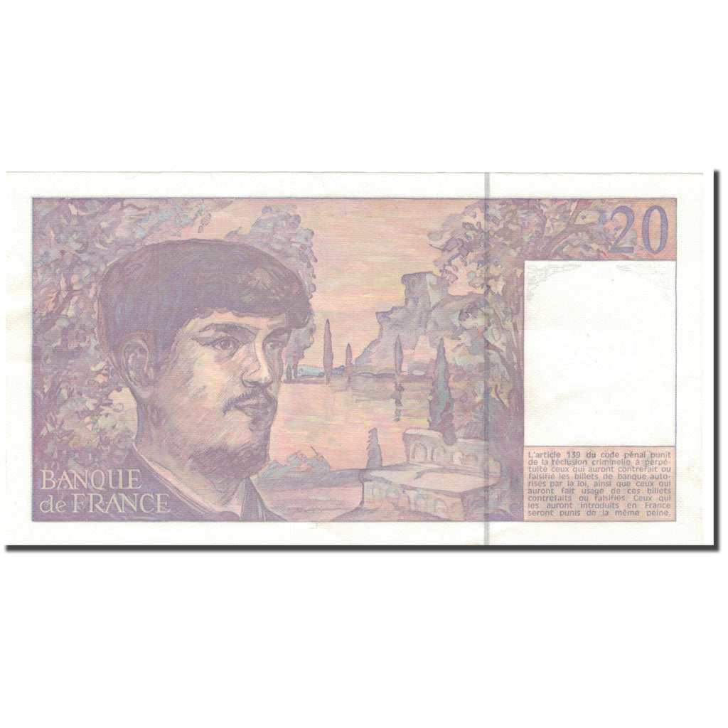 Frankreich, 20 Francs, Debussy, 1991, VZ, Fayette:66Bis.2, KM:151e