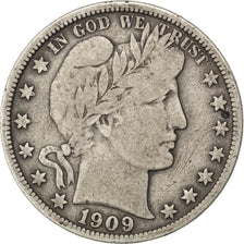 UNITED STATES, Barber Half Dollar, Half Dollar, 1909, U.S. Mint, KM #116,...