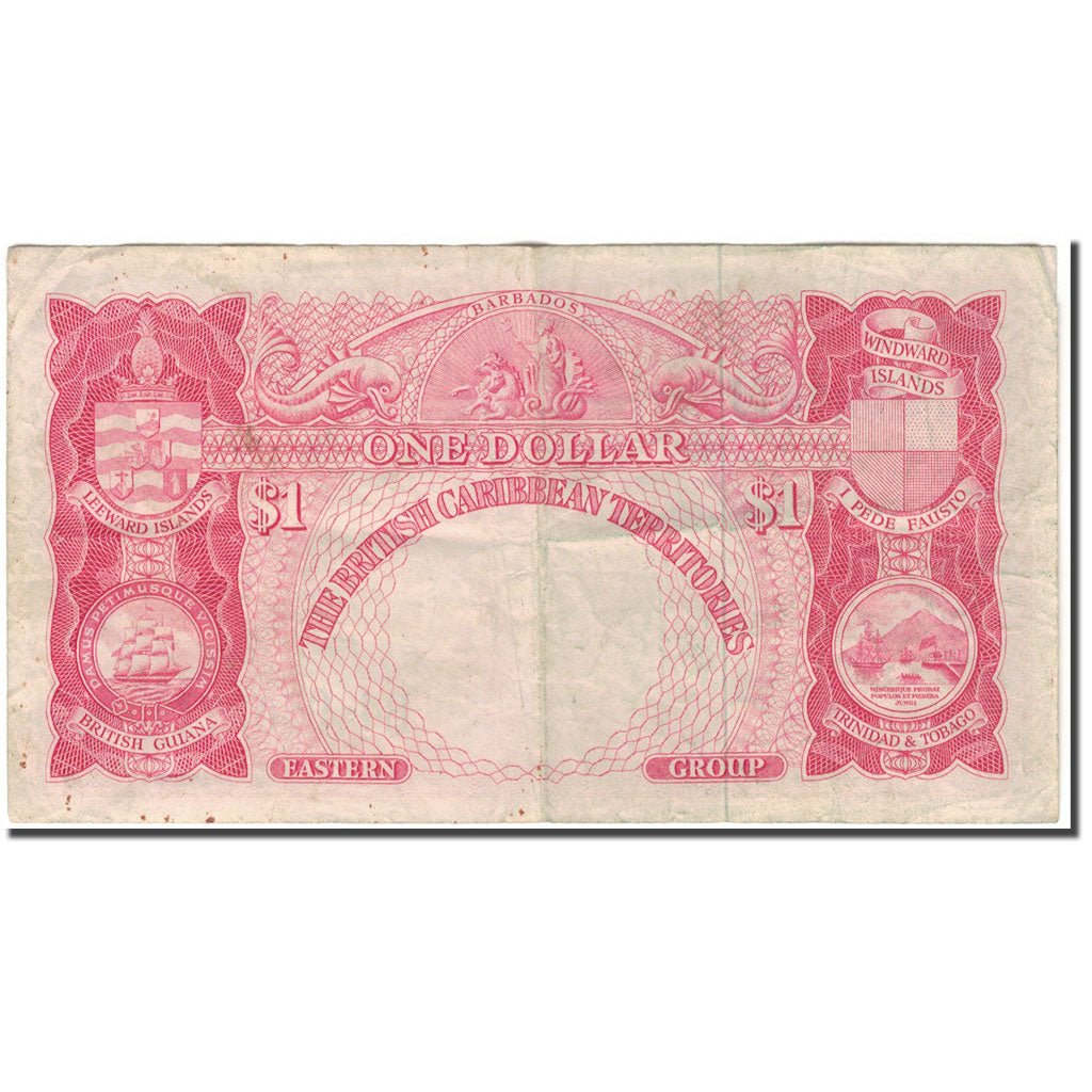 Banconote, Territori britannici d'oltremare, 1 Dollar, 1962-01-02, KM:7c, MB
