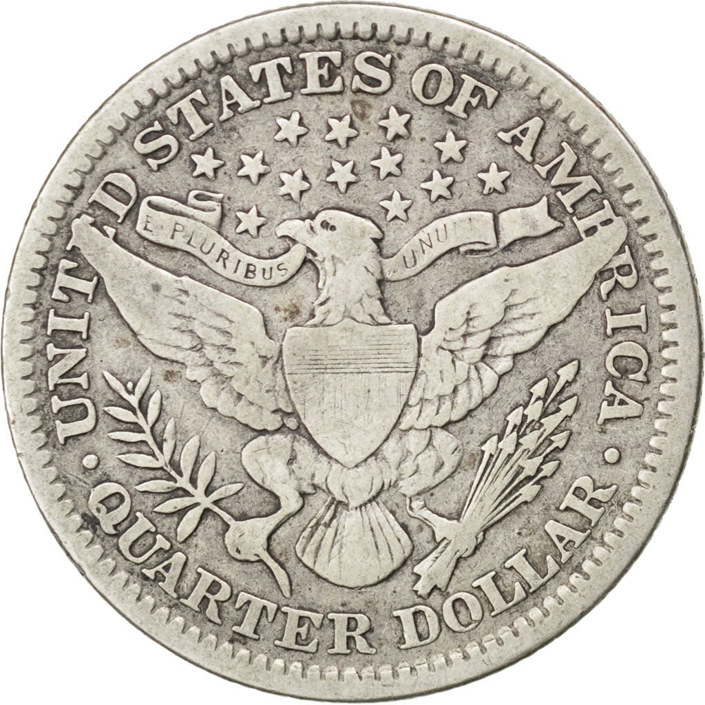 UNITED STATES, Barber Quarter, Quarter, 1907, U.S. Mint, KM #114, VF(30-35),...