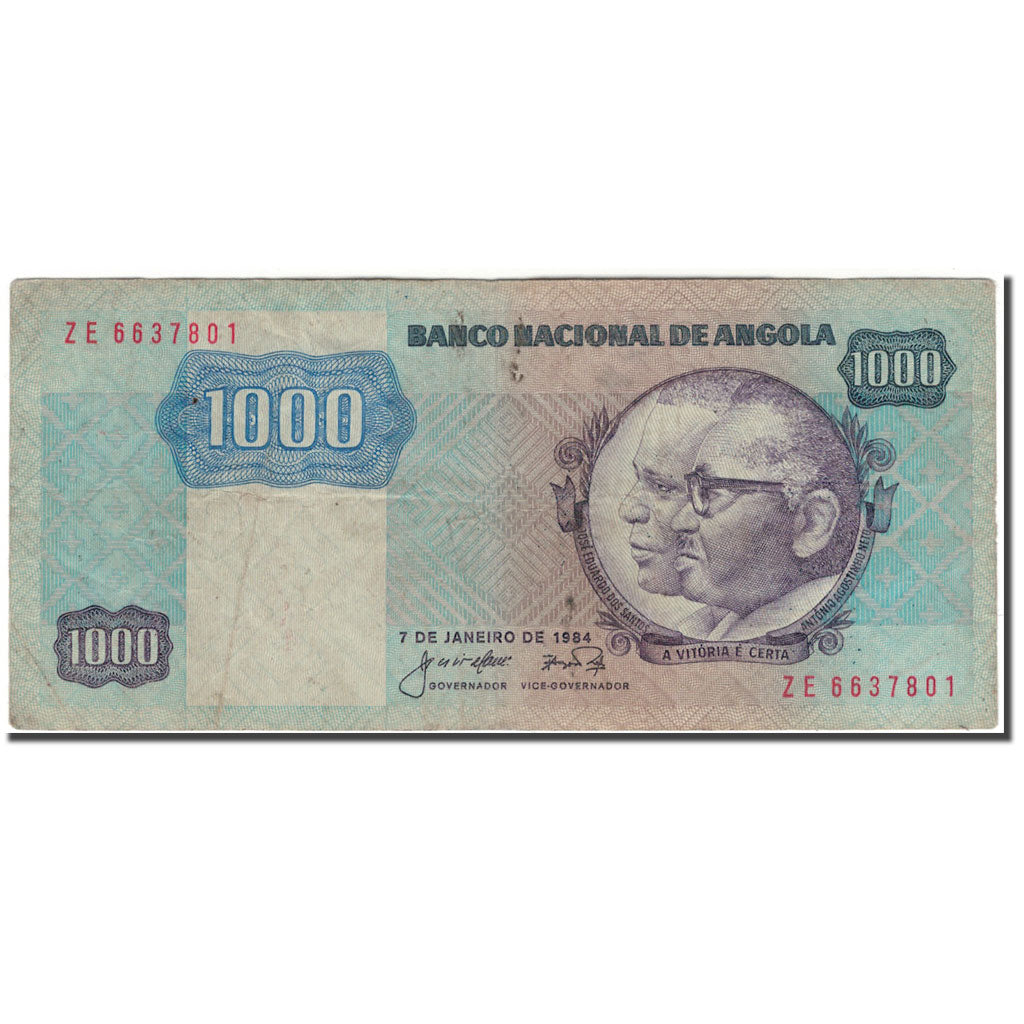 Banknote, Angola, 1000 Kwanzas, 1984-01-07, KM:121a, VG(8-10)