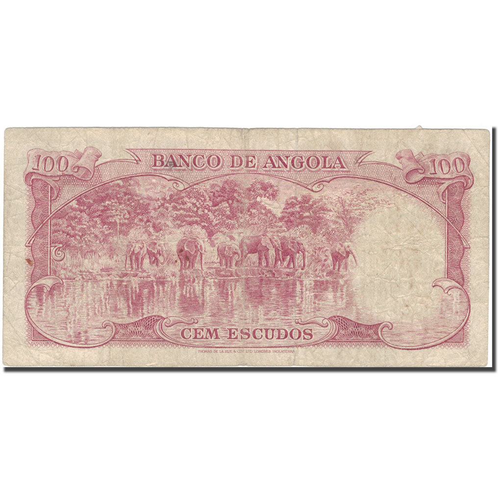Banknote, Angola, 100 Escudos, 1962-06-10, KM:94, VG(8-10)