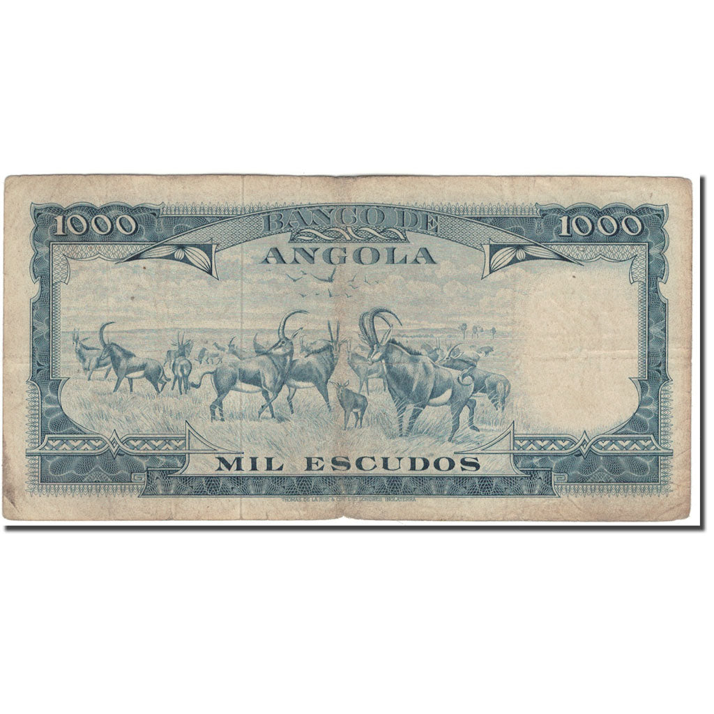 Nota, Angola, 1000 Escudos, 1962-06-10, KM:98, VG(8-10)
