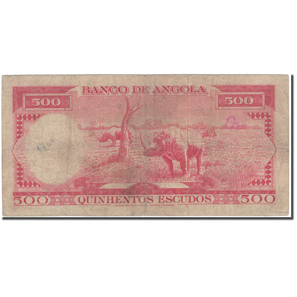 Banknote, Angola, 500 Escudos, 1970-06-10, KM:97, VG(8-10)