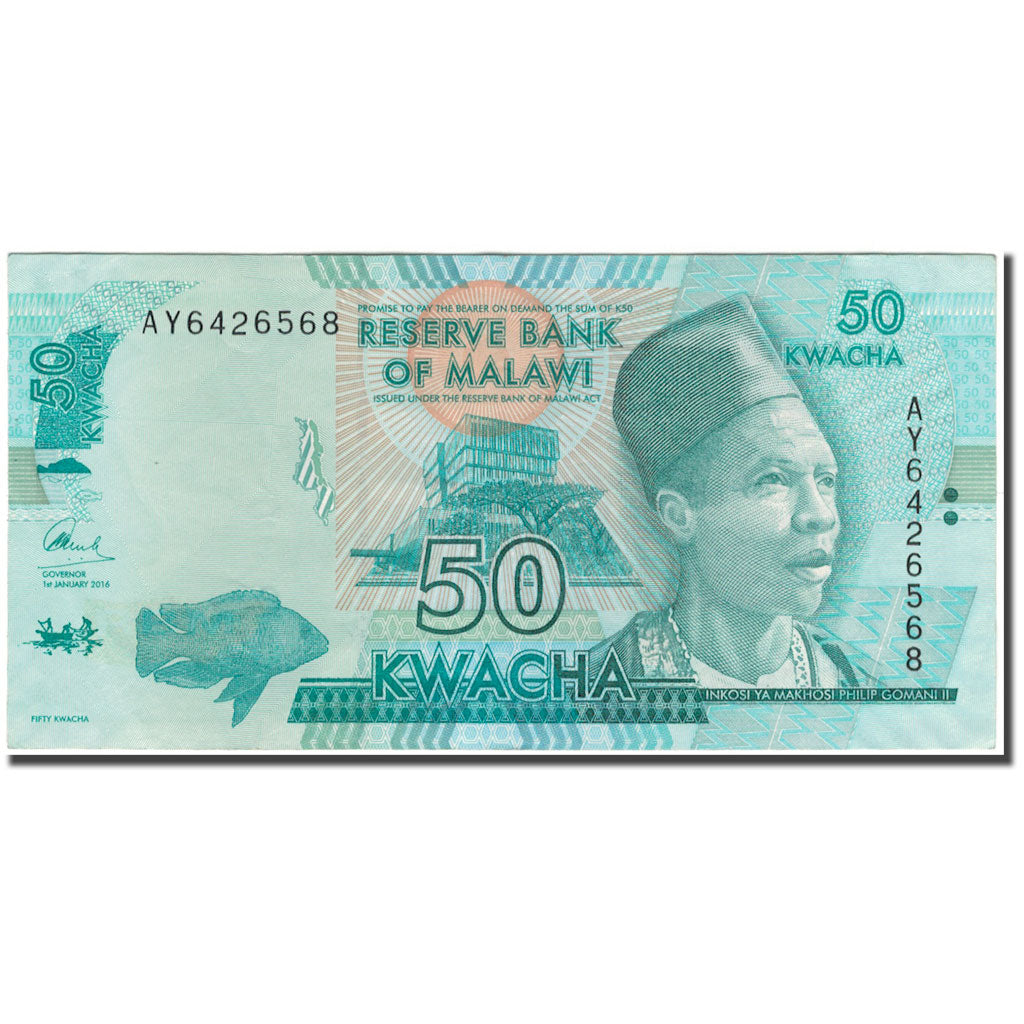 Banknote, Malawi, 50 Kwacha, 2016-01-01, KM:64c, AU(55-58)