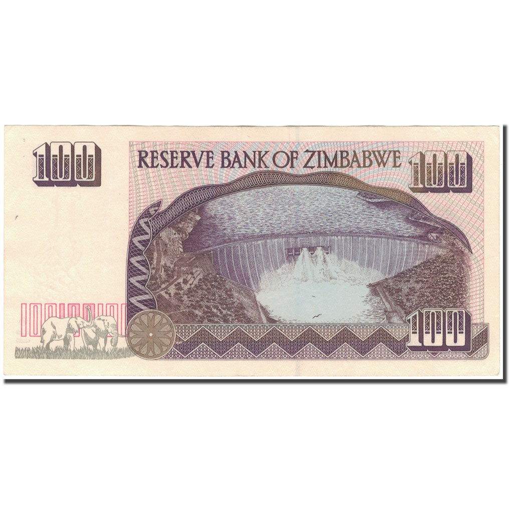 Banknote, Zimbabwe, 100 Dollars, 1995, KM:9a, AU(50-53)