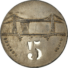 Moneta, Francja, Transbordeur de Rouen, Rouen, 5 Centimes, EF(40-45), Nickel