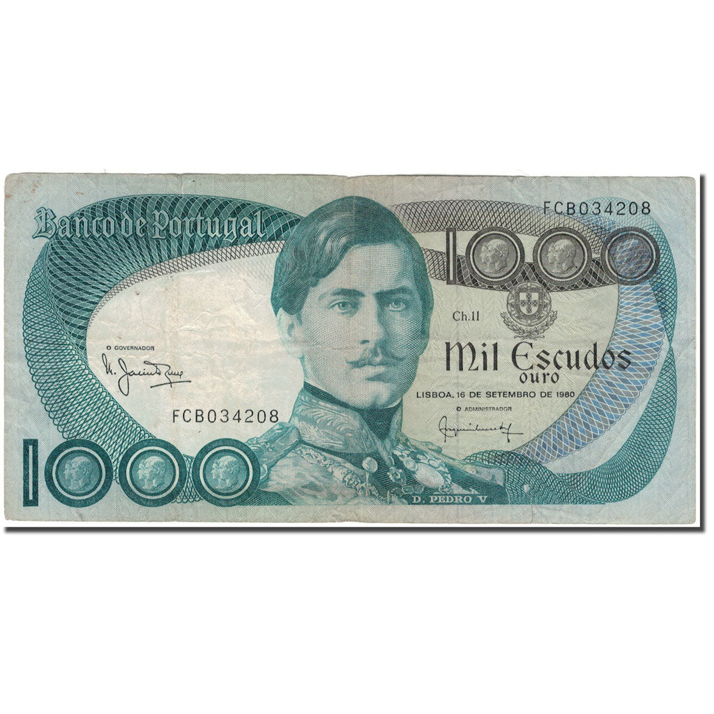 Geldschein, Portugal, 1000 Escudos, 1980-09-16, KM:175b, S