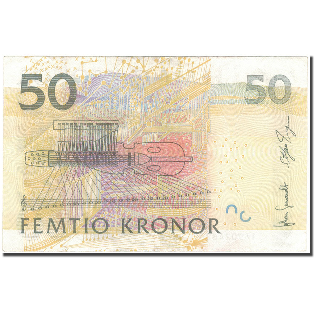 Nota, Suécia, 50 Kronor, KM:64a, EF(40-45)