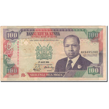 Banknote, Kenya, 100 Shillings, 1991-07-01, KM:27c, VF(30-35)