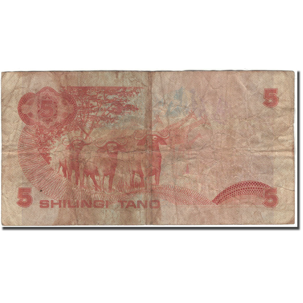 Banknote, Kenya, 5 Shillings, 1982-01-01, KM:19b, VG(8-10)