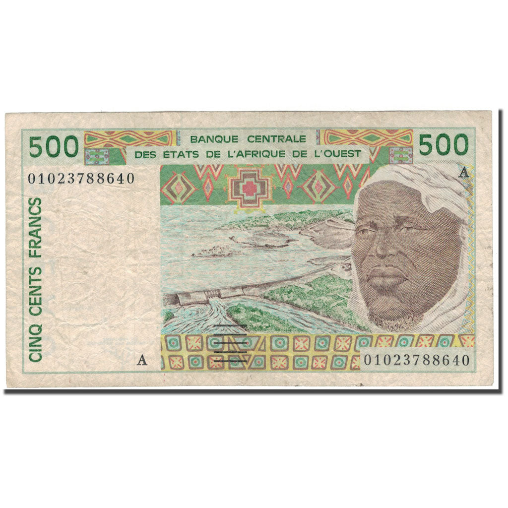 Banknote, West African States, 500 Francs, KM:110Al, F(12-15)