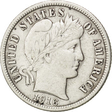 UNITED STATES, Barber Dime, Dime, 1916, U.S. Mint, KM #113, AU(50-53), Silver,..