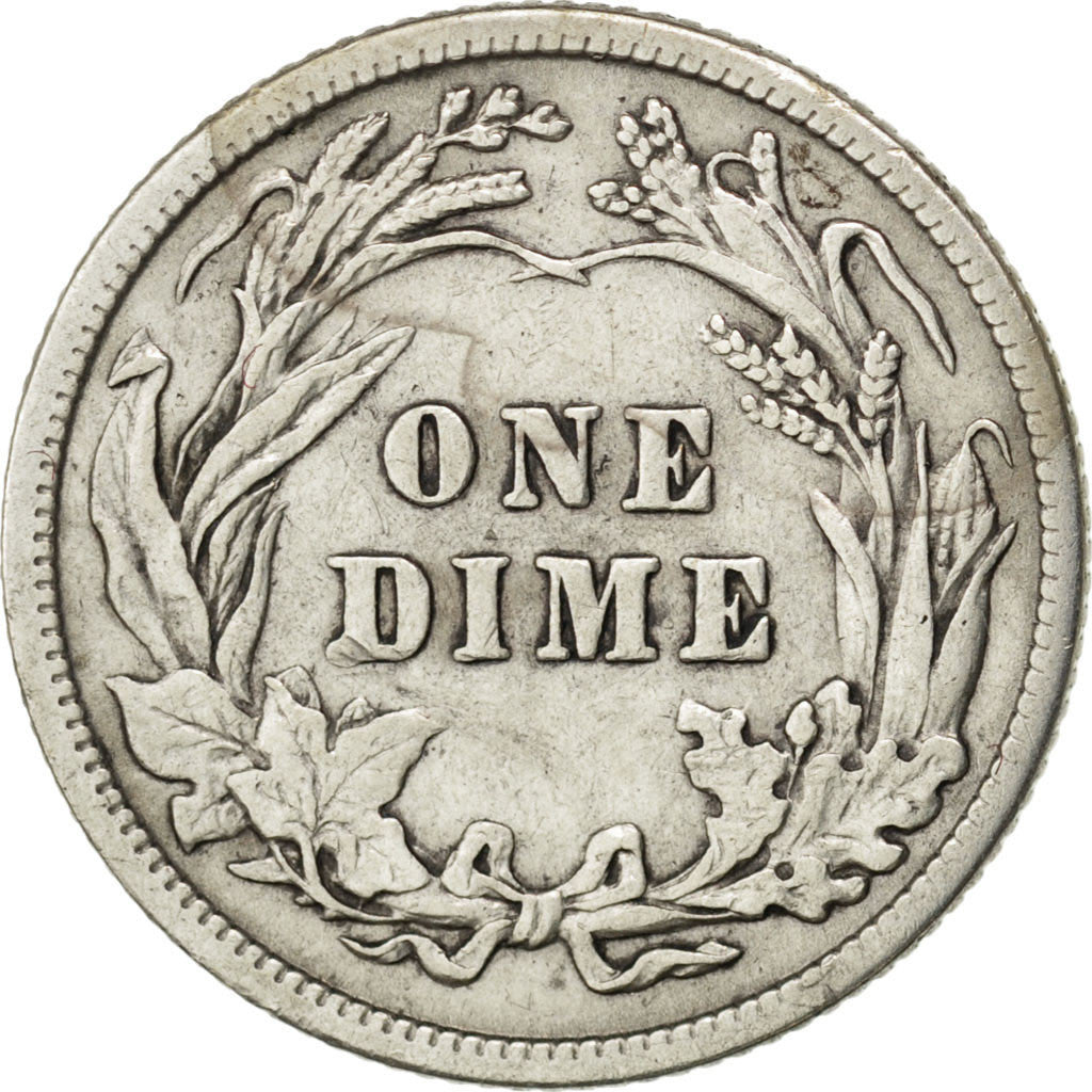UNITED STATES, Barber Dime, Dime, 1916, U.S. Mint, KM #113, AU(50-53), Silver,..