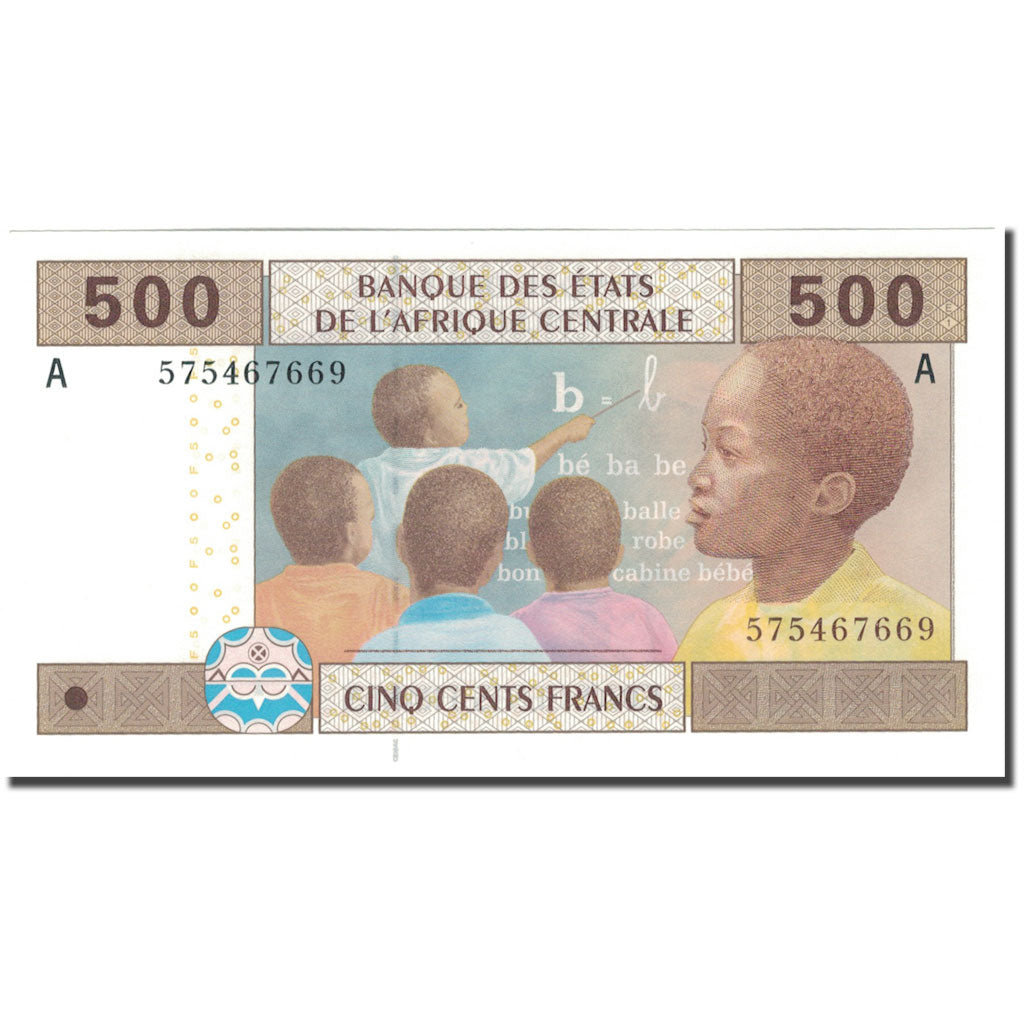 Banknote, Central African States, 500 Francs, 2002, KM:406a, UNC(65-70)