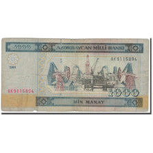 Banknote, Azerbaijan, 1000 Manat, 2001, KM:23, F(12-15)