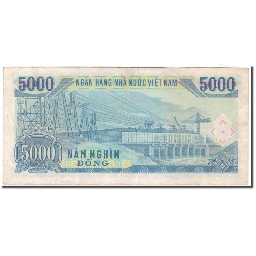 Geldschein, Vietnam, 5000 D<ox>ng, KM:108a, SS
