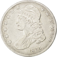 UNITED STATES, Capped Bust, Half Dollar, 1834, U.S. Mint, KM #37, EF(40-45),...