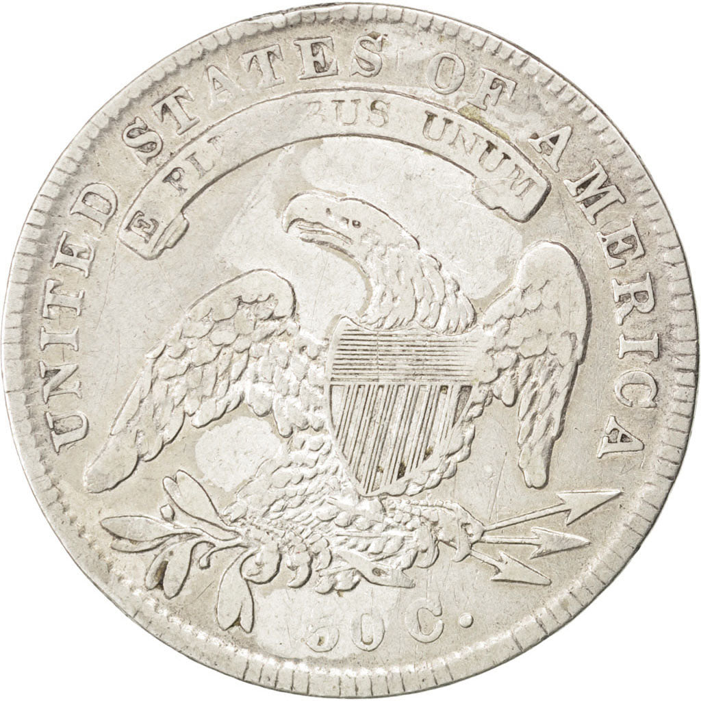 UNITED STATES, Capped Bust, Half Dollar, 1834, U.S. Mint, KM #37, EF(40-45),...
