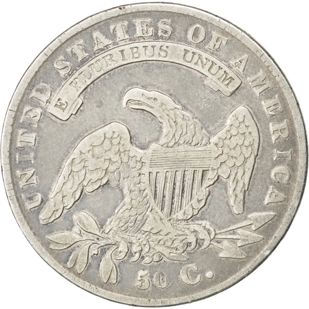 UNITED STATES, Capped Bust, Half Dollar, 1834, U.S. Mint, KM #37, EF(40-45),...