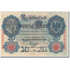 Banconote, Germania, 20 Mark, 1914, KM:46b, BB+