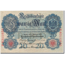 Nota, Alemanha, 20 Mark, 1914, KM:46b, EF(40-45)