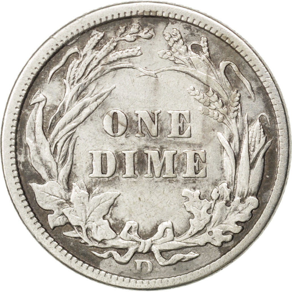UNITED STATES, Barber Dime, Dime, 1908, U.S. Mint, KM #113, AU(50-53), Silver,..