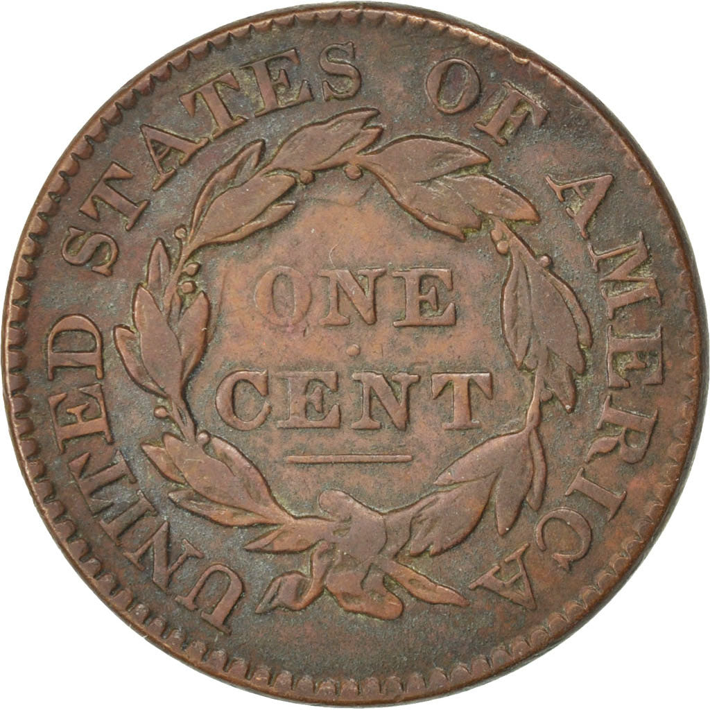 UNITED STATES, Coronet Cent, Cent, 1826, U.S. Mint, KM #45, EF(40-45), Copper,..