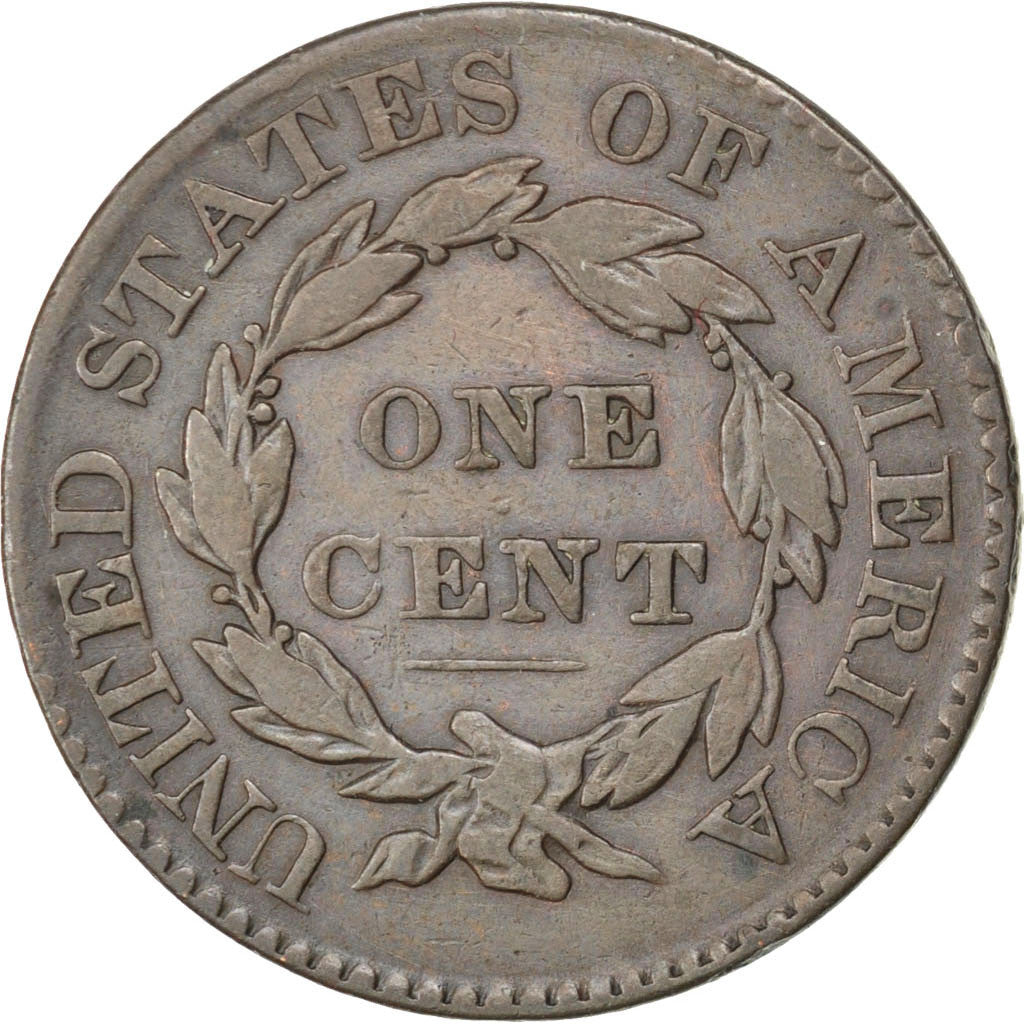 UNITED STATES, Coronet Cent, Cent, 1828, U.S. Mint, KM #45, EF(40-45), Copper,..