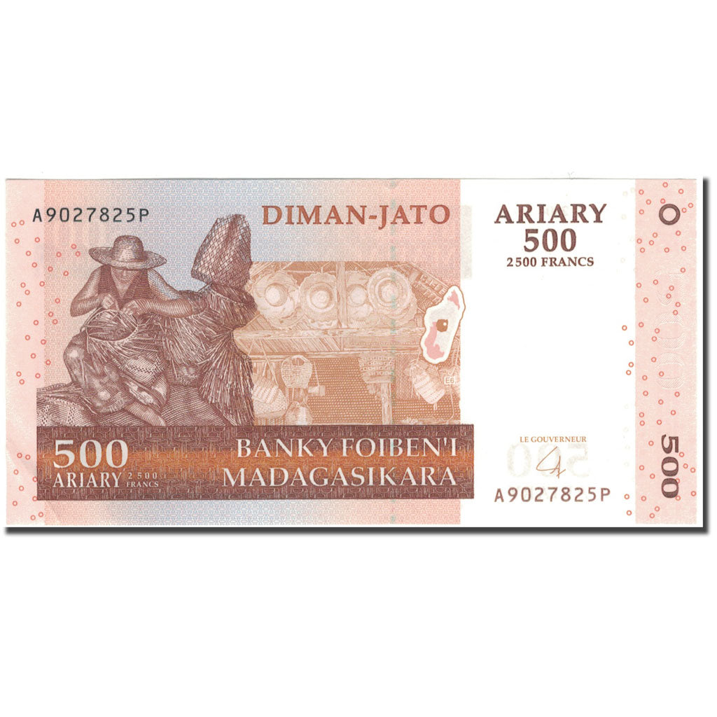 Billete, 500 Ariary, 2004, Madagascar, KM:88b, EBC+