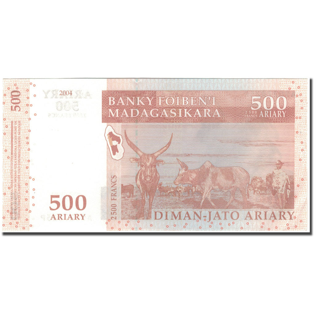 Billete, 500 Ariary, 2004, Madagascar, KM:88b, EBC+