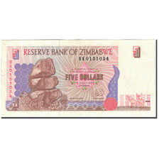 Banconote, Zimbabwe, 5 Dollars, 1997, KM:5a, BB+