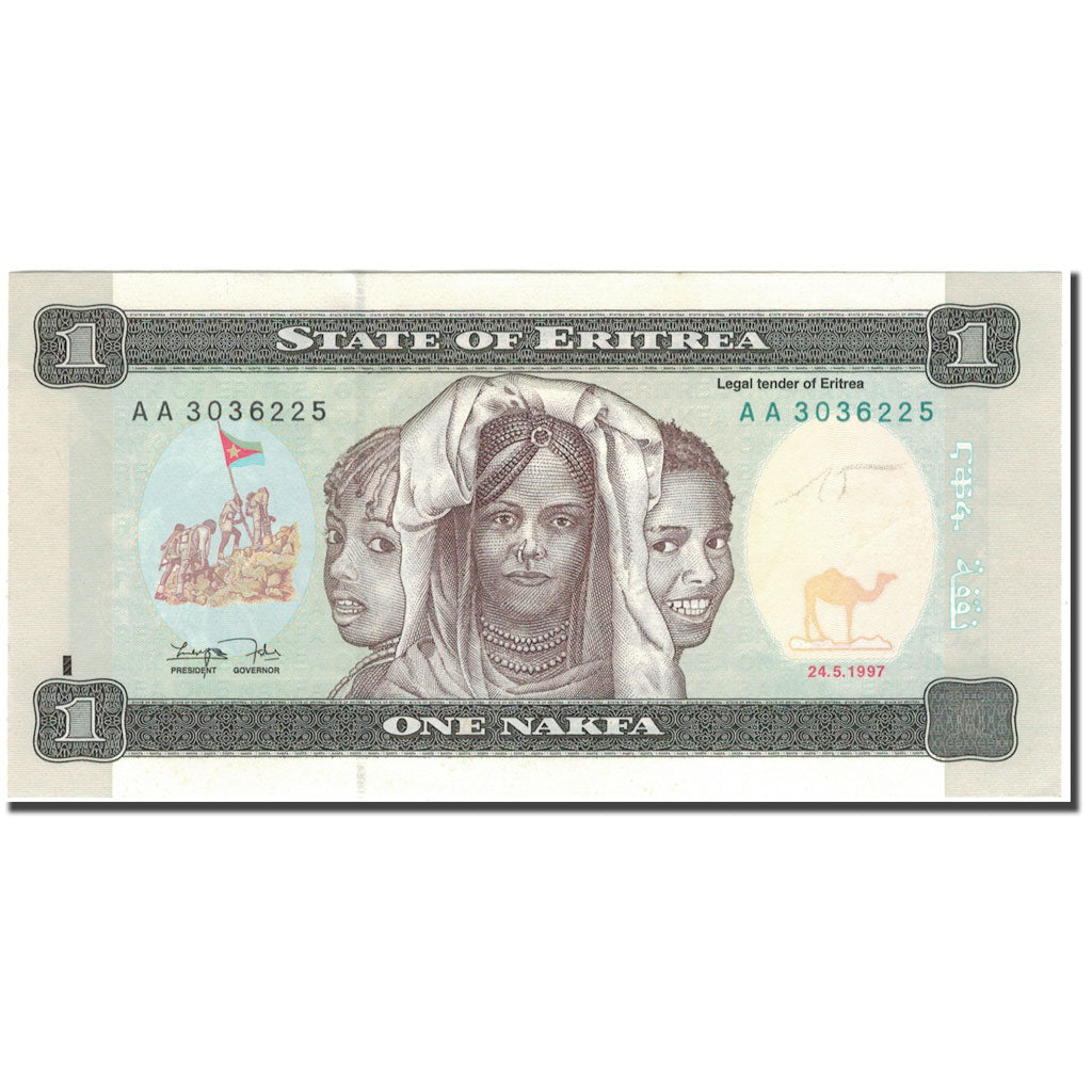 Banknot, Erytrea, 1 Nakfa, 1997-05-24, KM:1, UNC(63)
