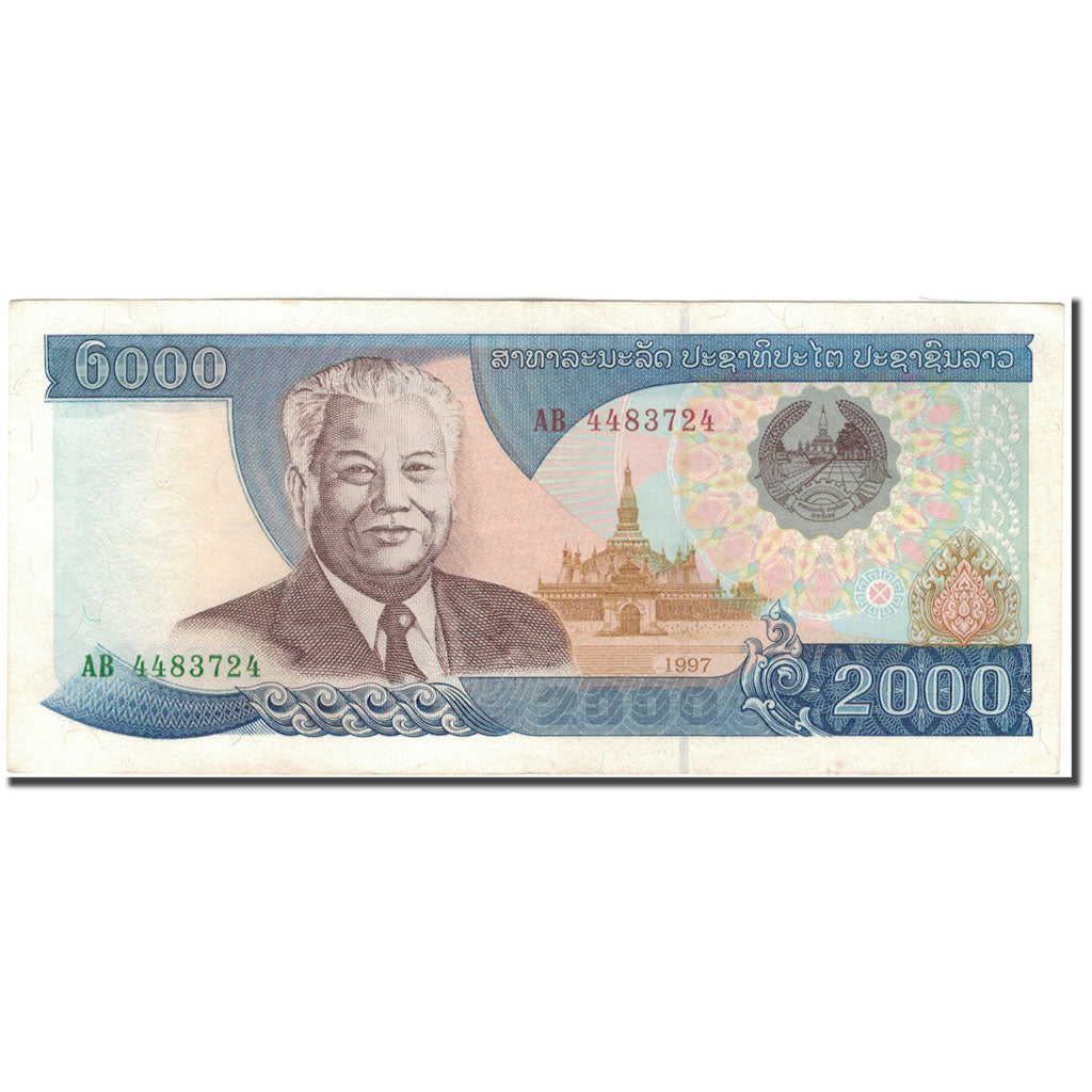 Banconote, Laos, 2000 Kip, 1997, KM:33a, BB+