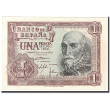 Banknote, Spain, 1 Peseta, 1953-07-22, KM:144a, UNC(65-70)