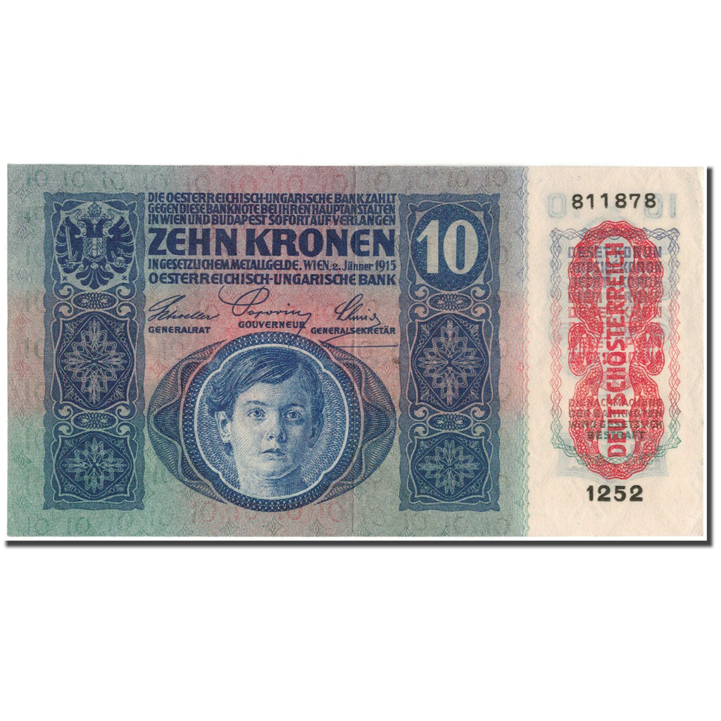 Banknote, Austria, 10 Kronen, 1915, KM:51a, AU(55-58)