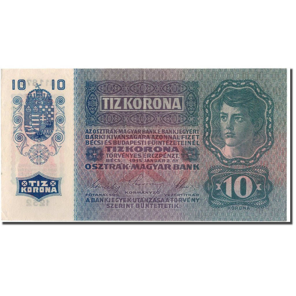 Banknote, Austria, 10 Kronen, 1915, KM:51a, AU(55-58)