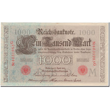 Geldschein, Deutschland, 1000 Mark, 1910, KM:44b, SS+