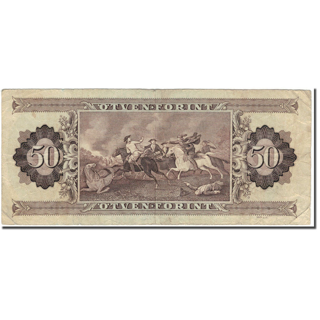 Biljet, Hongarije, 50 Forint, 1989, KM:170h, TB