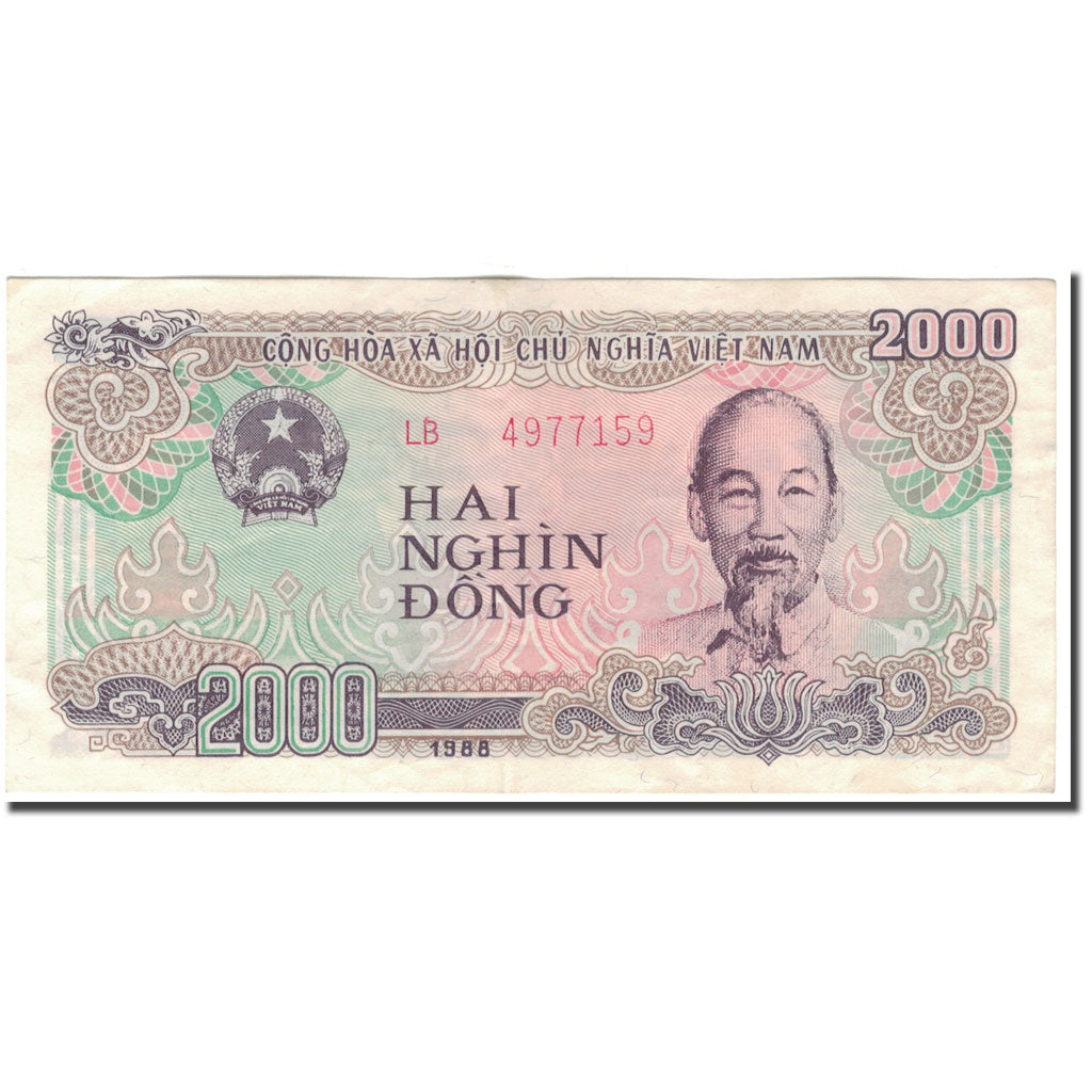 Billet, Viet Nam, 2000 D<ox>ng, 1988, KM:107b, TTB+