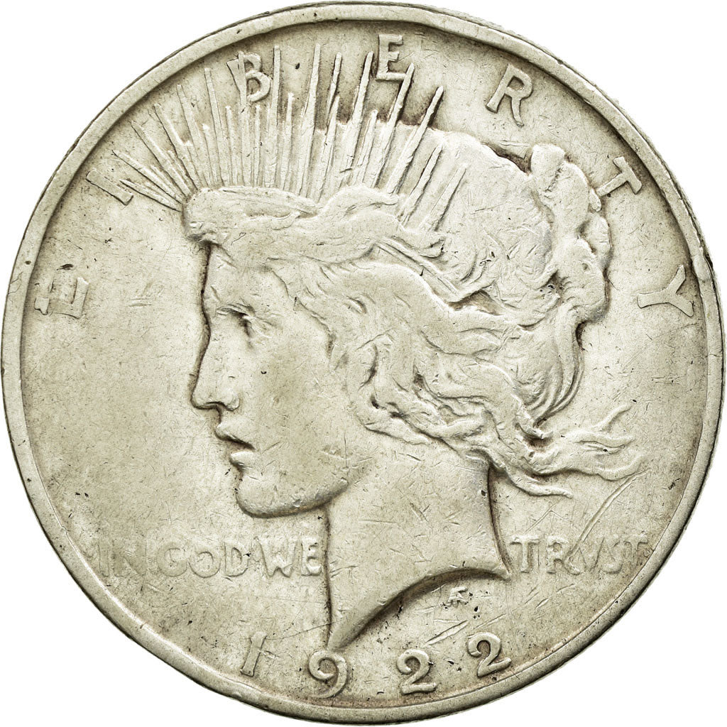 Coin, United States, Peace Dollar, Dollar, 1922, U.S. Mint, San Francisco