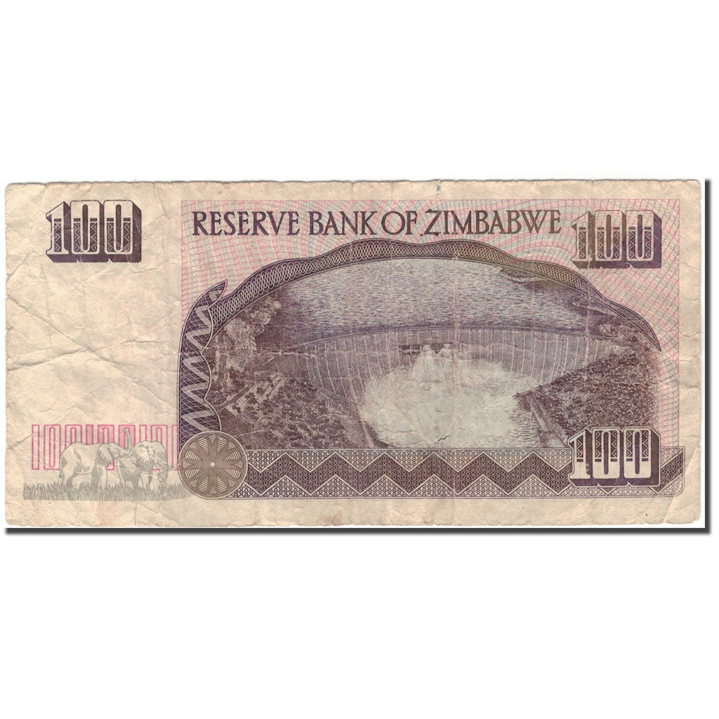 Banconote, Zimbabwe, 100 Dollars, 1995, KM:9a, B