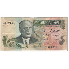 Banknote, Tunisia, 1/2 Dinar, 1973-10-15, KM:69a, VF(30-35)