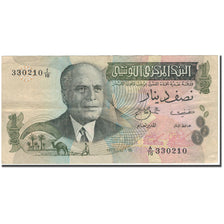 Banknote, Tunisia, 1/2 Dinar, 1973-10-15, KM:69a, VF(30-35)
