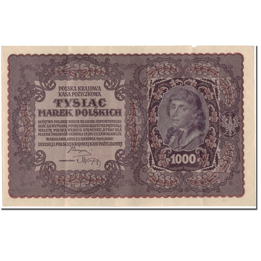 Banknote, Poland, 1000 Marek, 1919, KM:29, AU(50-53)